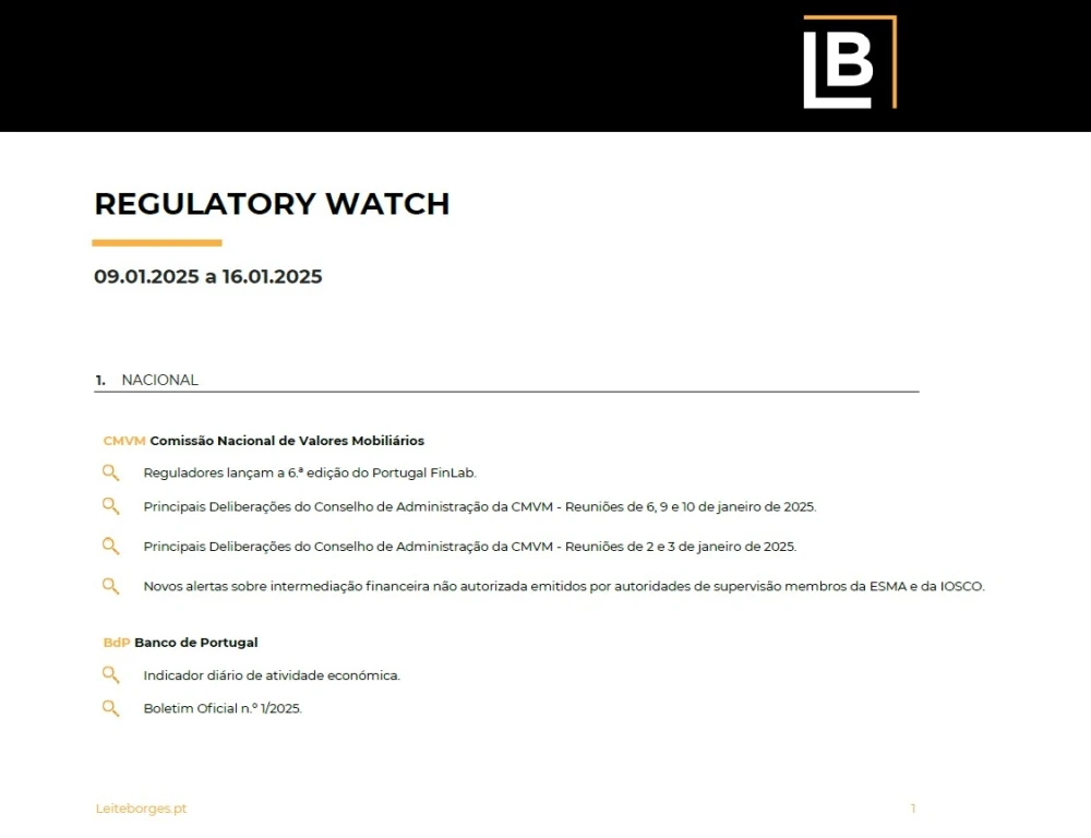 REGULATORY WATCH 09.01.2025 a 16.01.2025 🔔